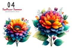 Whimsical Sunflower Summer Clipart Product Image 1
