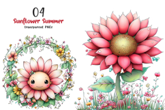 Whimsical Sunflower Summer Clipart Product Image 1
