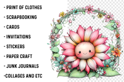 Whimsical Sunflower Summer Clipart Product Image 2