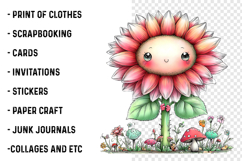 Whimsical Sunflower Summer Clipart Product Image 2