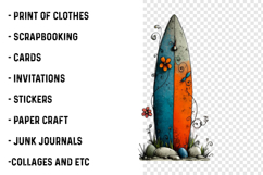 Whimsical Surfboard Summer Clipart Product Image 2