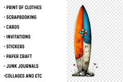 Whimsical Surfboard Summer Clipart Product Image 2