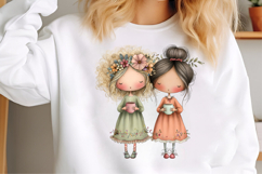 Whimsical Tea Girl Clipart Product Image 3