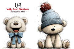 Whimsical Teddy Bear Christmas Clipart Product Image 1