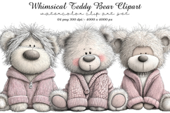 Whimsical Teddy Bear Clipart Product Image 1