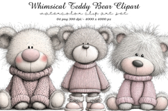 Whimsical Teddy Bear Clipart Product Image 1