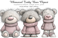 Whimsical Teddy Bear Clipart Product Image 1