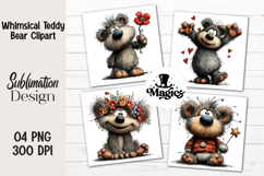 Whimsical Teddy Bear Clipart Product Image 1