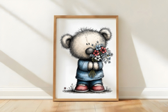 Whimsical Teddy Bear Clipart Sublimation Product Image 3