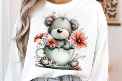Whimsical Teddy Bear Clipart Png Product Image 3