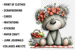 Whimsical Teddy Bear Clipart Png Product Image 3