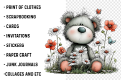 Whimsical Teddy Bear Clipart Png Product Image 3