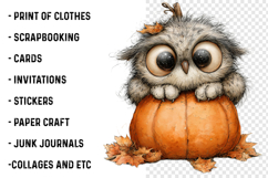 Whimsical teddy bear fall clipart Product Image 2