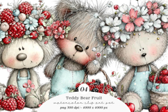 Whimsical Teddy Bear Fruit Clipart Product Image 1