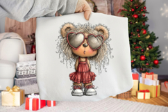 Whimsical Teddy Bear Girl Clipart Product Image 2