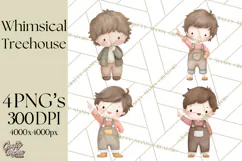 Magical Treehouse Adventure Clipart PNG Fantasy Mini World Product Image 1