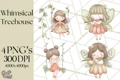 Magical Treehouse Adventure Clipart PNG Fantasy Mini World Product Image 1