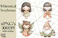 Magical Treehouse Adventure Clipart PNG Fantasy Mini World Product Image 1