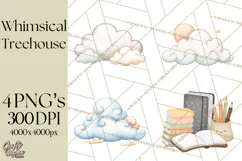 Magical Treehouse Adventure Clipart PNG Fantasy Mini World Product Image 1