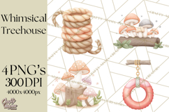 Magical Treehouse Adventure Clipart PNG Fantasy Mini World Product Image 1