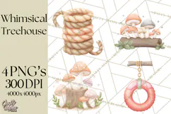 Magical Treehouse Adventure Clipart PNG Fantasy Mini World Product Image 1
