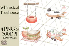 Magical Treehouse Adventure Clipart PNG Fantasy Mini World Product Image 1