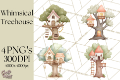 Magical Treehouse Adventure Clipart PNG Fantasy Mini World Product Image 1