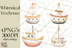 Magical Treehouse Adventure Clipart PNG Fantasy Mini World Product Image 1