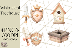 Magical Treehouse Adventure Clipart PNG Fantasy Mini World Product Image 1
