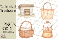 Magical Treehouse Adventure Clipart PNG Fantasy Mini World Product Image 1