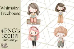 Magical Treehouse Adventure Clipart PNG Fantasy Mini World Product Image 1