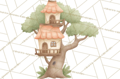 Magical Treehouse Adventure Clipart PNG Fantasy Mini World Product Image 2