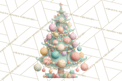 Whimsical Christmas Tree Clipart PNG Holiday Tree Images Product Image 2