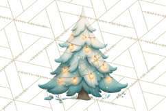Whimsical Christmas Tree Clipart PNG Holiday Tree Images Product Image 2
