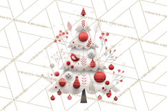 Whimsical Christmas Tree Clipart PNG Holiday Tree Images Product Image 3