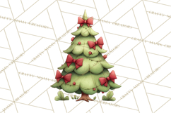 Whimsical Christmas Tree Clipart PNG Holiday Tree Images Product Image 2