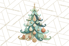 Whimsical Christmas Tree Clipart PNG Holiday Tree Images Product Image 3