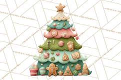 Whimsical Christmas Tree Clipart PNG Holiday Tree Images Product Image 4