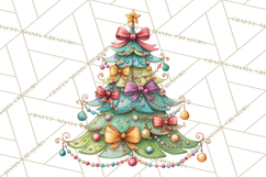 Whimsical Christmas Tree Clipart PNG Holiday Tree Images Product Image 5