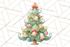 Whimsical Christmas Tree Clipart PNG Holiday Tree Images Product Image 4