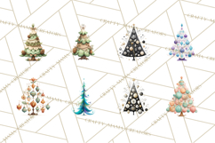 Whimsical Christmas Tree Clipart PNG Holiday Tree Images Product Image 3