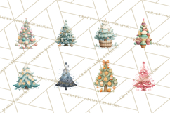 Whimsical Christmas Tree Clipart PNG Holiday Tree Images Product Image 4
