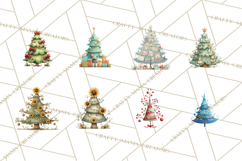 Whimsical Christmas Tree Clipart PNG Holiday Tree Images Product Image 6