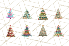 Whimsical Christmas Tree Clipart PNG Holiday Tree Images Product Image 8
