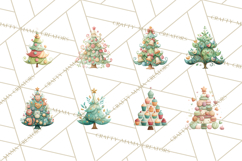 Whimsical Christmas Tree Clipart PNG Holiday Tree Images Product Image 2