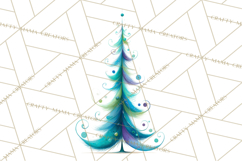 Whimsical Christmas Tree Clipart PNG Holiday Tree Images Product Image 3