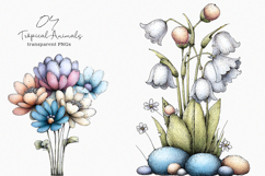 Whimsical Tropical Animals Clipart Product Image 1