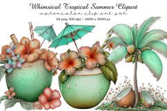 Whimsical Tropical Summer Clipart Product Image 1