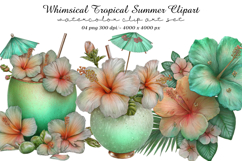 Whimsical Tropical Summer Clipart Product Image 1