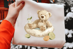 Whimsical Tropical Teddy Watercolor Clipart Product Image 2